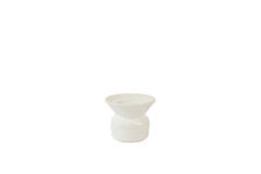 Candle holder Ø12x9 cm ATRANI ceramics shiny cream