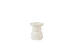 Candle holder Ø11,5x12,5 cm ATRANI ceramics shiny cream
