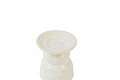 Candle holder Ø11,5x12,5 cm ATRANI ceramics shiny cream