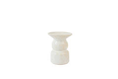 Candle holder Ø12,5x15 cm ATRANI ceramics shiny cream