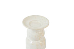 Candle holder Ø12,5x15 cm ATRANI ceramics shiny cream