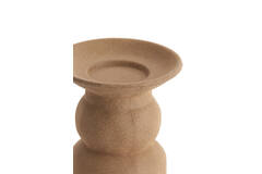 Candle holder Ø12,5x15 cm ATRANI ceramics matt brown