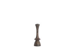 Candle stick Ø6,5x22 cm CIRILO wood dark brown