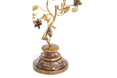 Candle stick 3L 29,5x12,5x44 cm SORYN burgundy+brown+gold