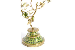 Candle stick 3L 29,5x12,5x44 cm SORYN green+brown+gold