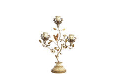 Candle stick 3L 29,5x12,5x44 cm SORYN orange+brown+gold