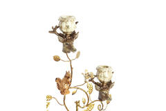 Candle stick 3L 29,5x12,5x44 cm SORYN orange+brown+gold