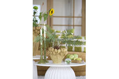 Candle stick Ø10x25 cm AVELINE olive green