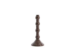 Candle stick Ø10x25 cm AVELINE dark brown