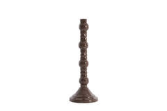 Candle stick Ø10x31 cm AVELINE dark brown
