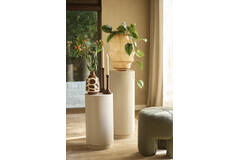 Candle stick Ø10x21 cm NALEIRA dark brown