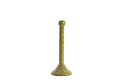 Candle stick Ø10x28 cm NALEIRA olive green