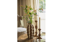 Candle stick Ø12x29 cm ISARA caramel