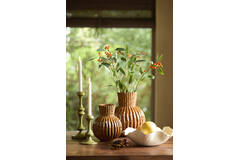 Candle stick Ø12x29 cm ISARA olive green