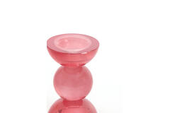 Candle stick Ø8x12 cm ITINGA glass milky coral