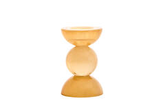 Candle stick Ø8x12 cm ITINGA glass milky amber