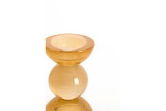 Candle stick Ø8x12 cm ITINGA glass milky amber