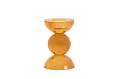 Candle stick Ø8x12 cm ITINGA glass orange