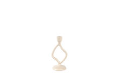 Candle stick 9,5x8x18,5 cm JEZRA cream