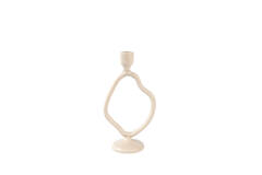 Candle stick 14x9x25,5 cm JEZRA cream
