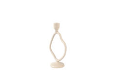 Candle stick 14x9x25,5 cm JEZRA cream
