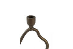 Candle stick 14x9x25,5 cm JEZRA matt brown-bronze