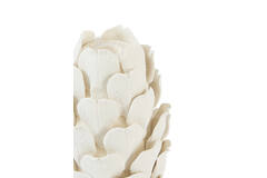 Candle stick Ø13x21 cm CYNARA porcelain cream