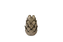 Candle stick Ø13x21 cm CYNARA porcelain bronze