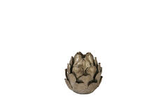 Candle stick Ø14x15 cm CYNARA porcelain bronze