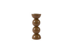 Candle stick Ø7,5x20,5 cm NYONS shiny caramel
