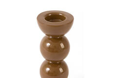 Candle stick Ø7,5x20,5 cm NYONS shiny caramel