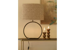 Candle stick Ø7,5x20,5 cm NYONS shiny caramel