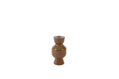 Candle stick Ø8x15 cm ROAS shiny caramel