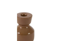 Candle stick Ø8x15 cm ROAS shiny caramel