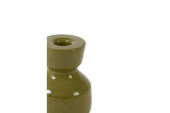 Candle stick Ø8x15 cm ROAS shiny olive green