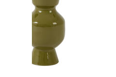 Candle stick Ø8x15 cm ROAS shiny olive green