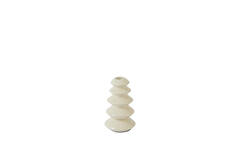 Candle stick Ø8x13 cm MERLIN shiny cream