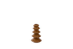 Candle stick Ø8x13 cm MERLIN shiny caramel