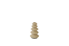 Candle stick Ø8x13 cm MERLIN shiny sand