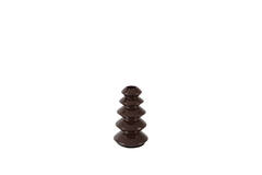 Candle stick Ø8x13 cm MERLIN shiny dark brown