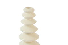 Candle stick Ø10x23 cm MERLIN shiny cream