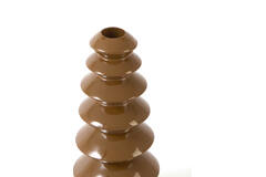 Candle stick Ø10x23 cm MERLIN shiny caramel