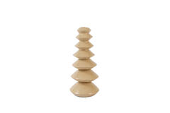 Candle stick Ø10x23 cm MERLIN shiny sand