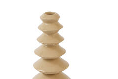 Candle stick Ø10x23 cm MERLIN shiny sand