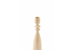 Candle stick Ø5,5x26 cm MELVE shiny beige