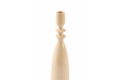 Candle stick Ø7,5x32 cm MELVE shiny beige