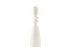 Candle stick Ø7,5x32 cm MELVE shiny cream