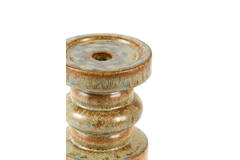 Candle stick Ø10,5x25 cm CEROU ceramics denim blue-brown