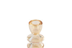 Candle stick Ø8x14 cm ROVELO glass amber