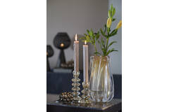 Candle stick Ø8x20 cm ROVELO glass amber